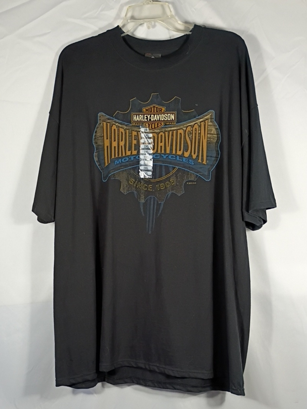 NWT Harley-Davidson Black Beefy T Short Sleeve Tee Maryville Tennessee 2XL 2010